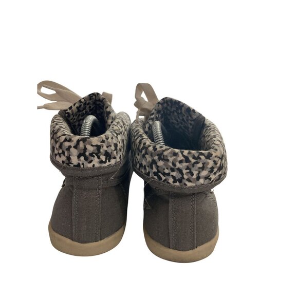 Call It Spring Women's size 9 Grey patterned lined hi-top Sneakers  shoes - Picture 4 of 8